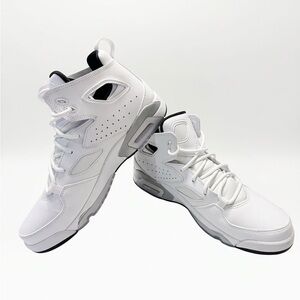 Jordan Flight Club 91 White Metallic Silver Size 8.5 NEW